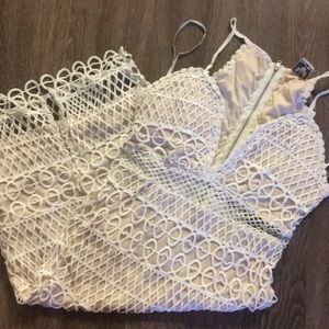 White Venus Sexy Crochet Party Dress - Small